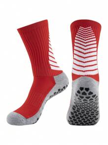 1套防滑長款足球襪,足球比賽運動腿襪 - 彩色 - 查看 6