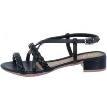 Women Heeled Sandals - 黑色 - 查看 3