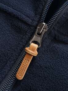 Nam Lông cừu dày Áo khoác Đối với Ngoài trời Đi bộ du lịch - Màu xanh hải quân - Xem 4