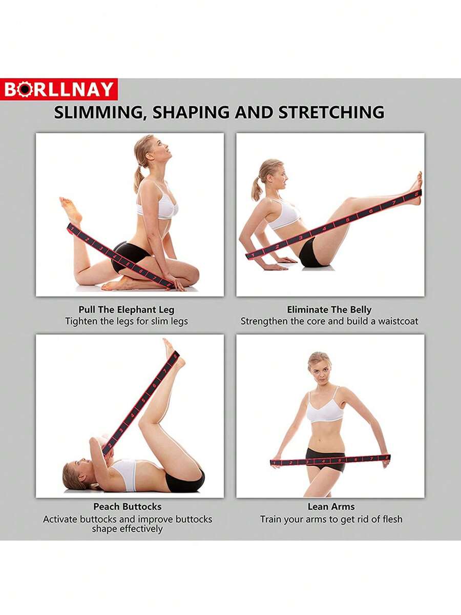 1條高密度瑜伽阻力帶,拉丁舞成人舞蹈瑜伽分段彈性帶