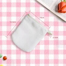 4 piezas Guantes desmaquillantes de microfibra, toallas faciales desmaquillantes, toallas de microfibra suaves, guante desmaquillante reutilizable, paño de limpieza facial de fibra superfina en color blanco