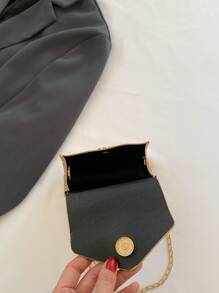 多功能简约设计，纯色迷你女士斜挎包，翻盖，小中号新款时尚单肩包，搭配圣诞节、圣诞包、圣诞礼物、圣诞装扮，完美搭配圣诞礼服、婚纱、女士礼服、舞会礼服、鸡尾酒会礼服、生日礼服，
