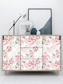 1 張 17.7 吋 * 78.7 吋粉紅牡丹壁紙,可拆卸牆貼,適合客廳、臥室和家具裝修 Rw092 - 粉色 - 查看 6