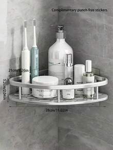 Silver Triangle Shaped Storage Rack - Silver - View 2
