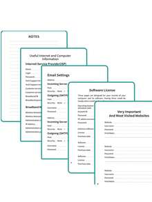 密碼簿,密碼管理器(藍綠色)記錄簿,電腦和網際網路地址密碼記事本管理器網站登錄,家庭和辦公室禮品 - 薄荷綠 - 查看 3