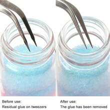 1pc Eyelash Extension Tweezers Cleaning Solution & Glue Remover Set, Including 25ml Cleaning Liquid - Clear - View 3