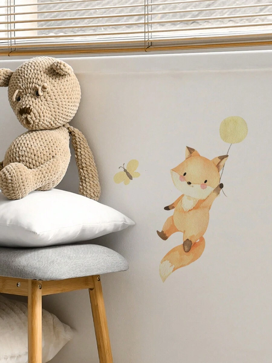 1 Miếng Hoạt hình Con cáo DIY Mẫu Chống ẩm Hình nền Đối với Trẻ em Phòng Tự dính Nhà  Trang trí Giấy dán tường Em bé Phòng ngủ Bối cảnh Tường , 1 Bộ ( Inch ) - Nhiều màu - Xem 1