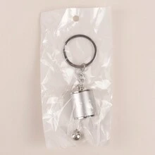 1pc Creative Six-speed Gearbox Shifter Keychain With Gear Shift Mode Detail - Silver - View 9