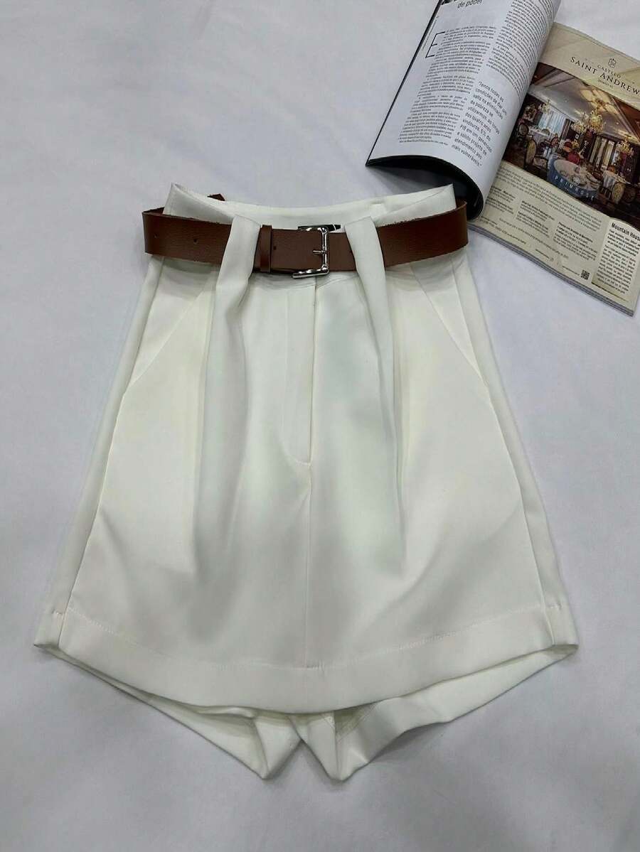 Women Shorts - 白色 - 查看 1