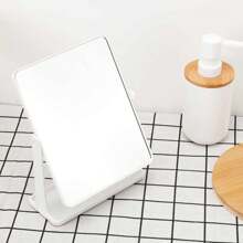 Desktop Makeup Mirror Nordic Style Single-sided Rotatable Square Mirror, Bedroom Vanity, Simple Design - Grey - View 4