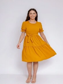 Women Dresses - 黃色 - 查看 1