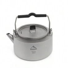 Widesea Camping Kettle Titanium Ultralight Outdoor Pot Tableware Coffee Water Teapot Anti-Heat Handle Hiking Picnic Cookware