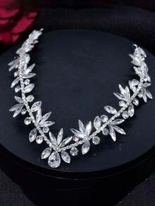 1pc Silver Rhinestone Bridal Headpiece For Women, Perfect For Wedding, Party, Banquet - Silver - View 8