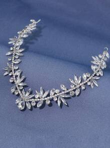1pc Silver Rhinestone Bridal Headpiece For Women, Perfect For Wedding, Party, Banquet - Silver - View 7