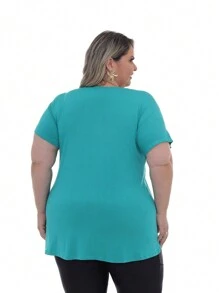 Plus Size Blouses - Màu xanh Bạc hà - Xem 5