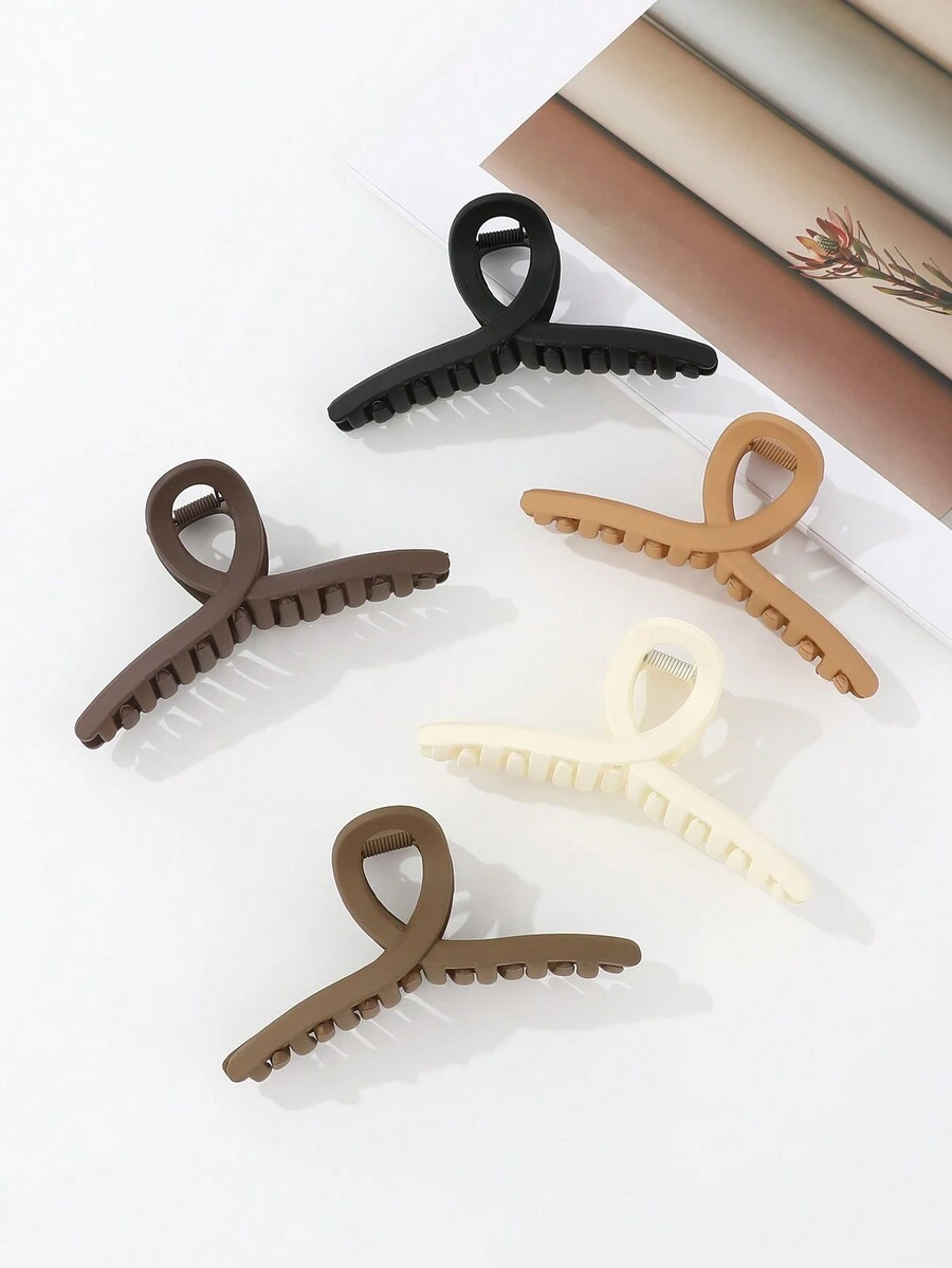 5入組女性多彩花朵髮夾,髮髻夾,髮針,髮飾,鱷魚夾 - 彩色 - 查看 1