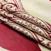 1pc American Style Double Sided Jacquard Thermal Insulated Blackout Window Curtain With Eight-petal Flower