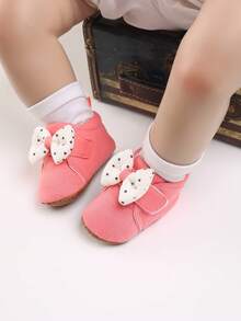 Giày thể thao trẻ sơ sinh chống trượt thiết kế nơ bướm thoải mái cho bé gái - Màu Hồng Tươi - Xem 6