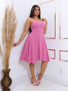 Women Dresses - 粉色 - 查看 3