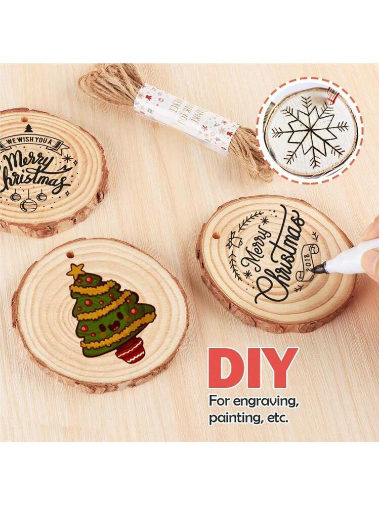 2 STKS 8-9 Natuurlijke Hout Plakjes Grote voor Centerpieces Onvoltooide Houten Cirkels met Schors Ambachten Onderzetters Houten Kit Kerst Rustieke Bruiloft Ornamenten