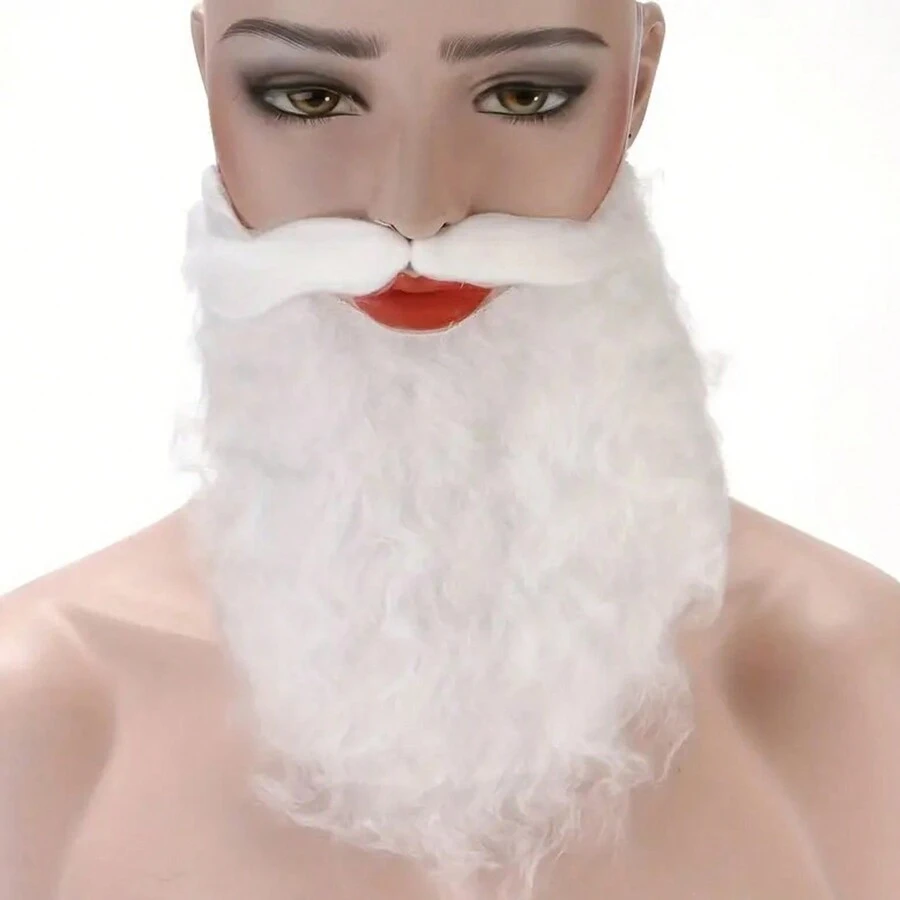 聖誕老人白色胡子,聖誕節用品和裝飾,新年快樂,2023聖誕禮物 - 白色 - 查看 1