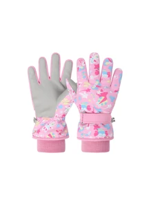 1入件 滑雪手套,保暖手套,卡通保暖手套,保暖雪地手套,可選擇多種顏色和尺寸