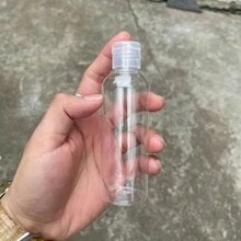 4入組100毫升旅行尺寸塑料瓶,設有翻蓋,可攜式、空瓶/可再填充,適用於盥洗用品、容器、瓶子、化妝乳液管、容器瓶子 - 無色 - 查看 5