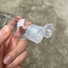 4入組100毫升旅行尺寸塑料瓶,設有翻蓋,可攜式、空瓶/可再填充,適用於盥洗用品、容器、瓶子、化妝乳液管、容器瓶子 - 無色 - 查看 6