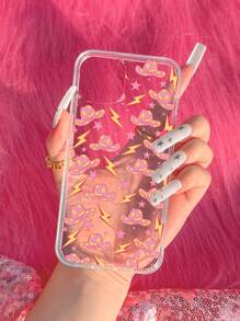 1pc Western Style Printed Phone Case Compatible With IPhone/Samsung - Multicolor - View 2