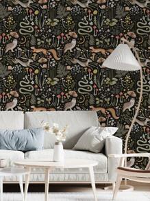 動物植物花卉壁紙,森林葉子設計貼紙,傢俱diy裝飾,可拆式及防水