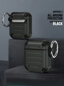 AirPods Case Cover,  Air Pod Case for Women Men Protective Shockproof iPod Cover with Keychain Compatible with Apple AirPods 2nd 1st Generation Charging Case 2&1 - Gold - View 9