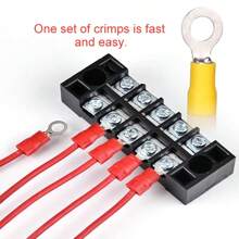 100pcs RV1.25-4 RV2-6 RV5.5-8 Ring Insulated Wire Electric Cable Connector - Keep Your Device Safe & Secure! - Yellow - View 2