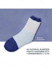 6 Pares De Calcetines Calientitos Hombre/ Mujer Térmicos Suaves y Cómodos para Invierno - Azul - Ver 5