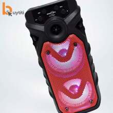 Bocina portátil, Bocina Bluetooth de 3 x 2 pulgadas + Luz Led BUYTITI GTS-1560 - Multicolor - Ver 7