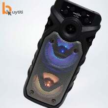 Bocina portátil, Bocina Bluetooth de 3 x 2 pulgadas + Luz Led BUYTITI GTS-1560 - Multicolor - Ver 5