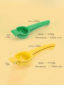 1pc Lemon Squeezer Press, Hand Juicer Kitchen Tool - Yellow - View 6
