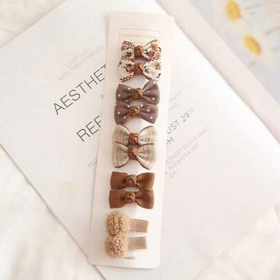 10 件/套女嬰基本蝴蝶形髮夾髮夾頭飾配件