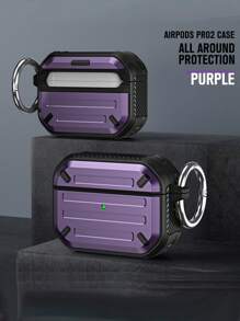 AirPods Case Cover,  Air Pod Case for Women Men Protective Shockproof iPod Cover with Keychain Compatible with Apple AirPods 2nd 1st Generation Charging Case 2&1 - Gold - View 7