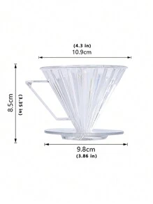 Filtro de goteo de resina V60 con forma cónica, cafetera de preparación manual, resistente al calor, taza de filtro de café de desvío - Útiles escolares V60 Filter para el regreso a clases