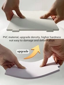 Multilayer PVC Floating Corner Shelf For Wall, Wall Mount Corner Shelves With Easy Assembly For Organizing Bedrooms, Bathrooms, Kitchens, Offices, And Living Rooms (1pc)