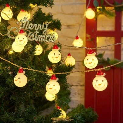 1pc Christmas Snowman String Light For Christmas Decoration