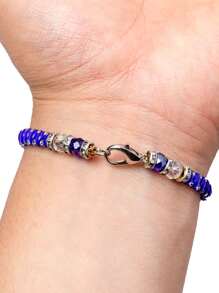 Pulsera Ilde de Yemaya Arroz Yoruba Protección - Azul - Ver 3