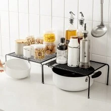 Household Shelf Dividers For Cabinet Storage Organizer - White - View 5