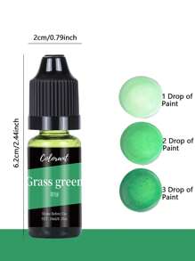 每瓶10ml環氧樹脂顏料24種色蠟燭染料diy大豆蠟蜜蠟香皂染料手工製作工具 - Grass Green - 查看 2