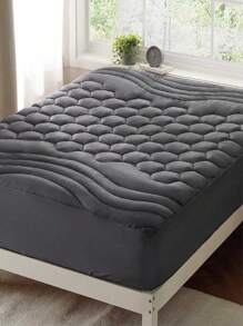 Bedsure Valentine's Day Mattress Pad - Soft Cooling Mattress Cover Padded, Quilted Fitted Mattress Protector With 8-21" Deep Pocket, Breathable Fluffy Pillow Top, For Spring Decor, Wedding Decor, Easter Decor, Room Decor, Home Decor - 灰色 - 查看 1