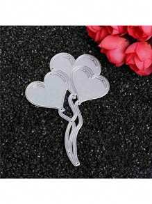 1 Miếng Tim Quả bóng bay Hình dạng Thép carbon Cắt Chết Đối với Giấy Thủ công mỹ nghệ Đồ trang trí , Thích hợp Đối với Phong bì , Thiệp mừng , Khung ảnh DIY Cắt Chết - Bạc - Xem 3