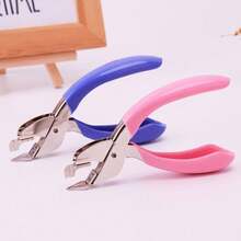 1pc Dụng cụ đóng gáy sách văn phòng mini di động Máy tháo ghim Dụng cụ văn phòng phẩm Dụng cụ tháo đinh Dụng cụ tháo ghim - Hồng - Xem 4