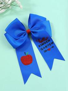 1pc/pack Onion Powder Printed Apple Blue Hair Clip - Multicolor - View 1