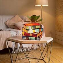 Stained Glass Stacking Book Lamp, Stacking Book Glass Lamp, Handmade Glass Nightstand Desk Book Lamp, Reading Nook Lighting Retro Table Lamp, Style Table Lamp Home Decor - Multicolor - View 4