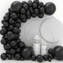 110 个彩色乳胶气球花环套件，110 个白色、红色、黑色、紫色、蓝色、绿色气球花环，各种尺寸 5 英寸、10 英寸、12 英寸、18 英寸，适用于婚礼、周年纪念、毕业派对装饰